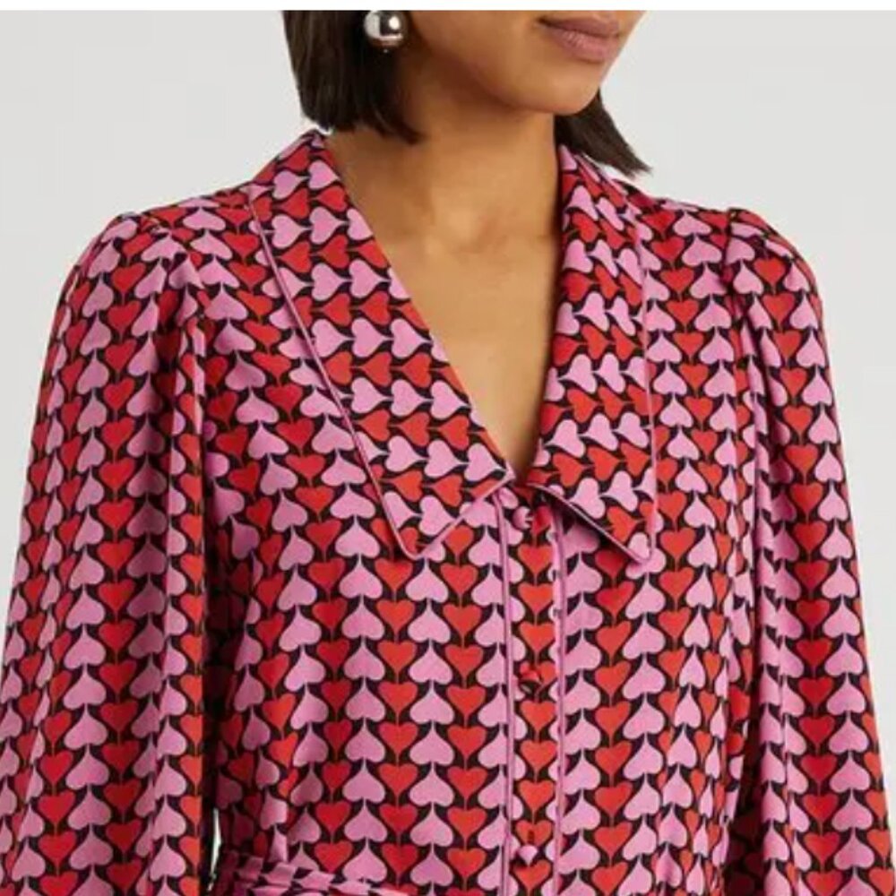 Diane Von Furstenberg Nikita printed crepe top